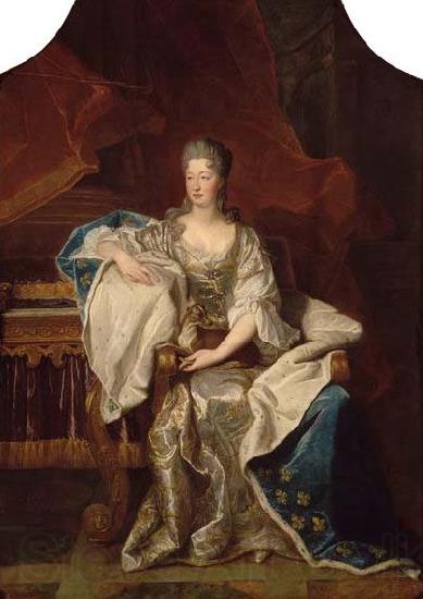 Hyacinthe Rigaud Full portrait of Marie Anne de Bourbon Dowager Princess of Conti Norge oil painting art